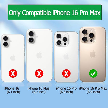 Battery Case for iPhone 16 Pro Max,12000mAh Rechargeable Portable Charging Case with Wireless Charging Compatible for iPhone 16 Pro Max (6.9 inch) with Carplay Extend Battery Pack Charger Case (Black)