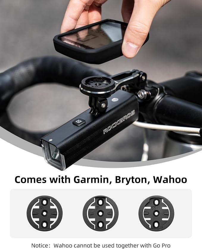 ROCKBROS Bike Computer Mount Out-Front Aluminum Integrated Bicycle Cycling Computer Mount Compatible with Garmin, Bryton, Go Pro