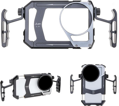 Universal Smartphone Cage Photo Video Stabilizer with Handles 67mm Filter Adapter for iPhone 17 16 15 14 for Samsung for Pixel and Other Android Phones for Phone Vlog Live Stream Video Recording