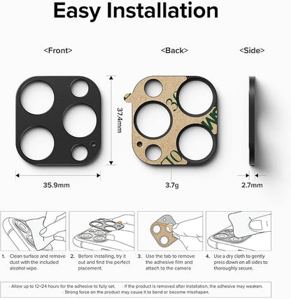Ringke Camera Styling [Stylish Aluminum Frame] Compatible with iPhone 14 Pro Max Camera Lens Protector and iPhone 14 Pro Camera Lens Protector, Protective Metal Cover - Black