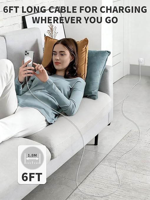 Magnetic Wireless Charger 6FT Fast Apple Mag-Safe Charger Magnet Charging Pad iPhone Mag Safe Charging for iPhone 17Pro Max/16 Pro Max/16Pro/16/iPhone 15Pro Max/15 Plus/14/13/12/AirPods 3/2/Pro/Pro 2
