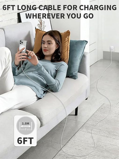 Magnetic Wireless Charger 6FT Fast Apple Mag-Safe Charger Magnet Charging Pad iPhone Mag Safe Charging for iPhone 17Pro Max/16 Pro Max/16Pro/16/iPhone 15Pro Max/15 Plus/14/13/12/AirPods 3/2/Pro/Pro 2