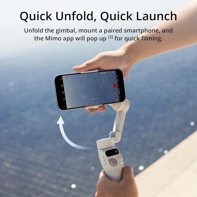 DJI Osmo Mobile 7 Gimbal Stabilizer for iPhone, Android, Built-in Tripod, Portable Stabilizer for iPhone, Selfie Stick, 3-Axis Phone Gimbal, ActiveTrack 7.0, One-Tap Edit, 10hrs Use, Phone Charging