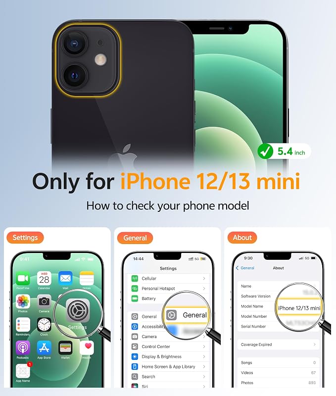 FNTCASE for iPhone 13 Mini Case: for iPhone 12 Mini Case [Compatible with Magsafe] Translucent Matte Magnetic Phone Cover - Military Grade Drop Protection Shockproof Protective Cases - Green
