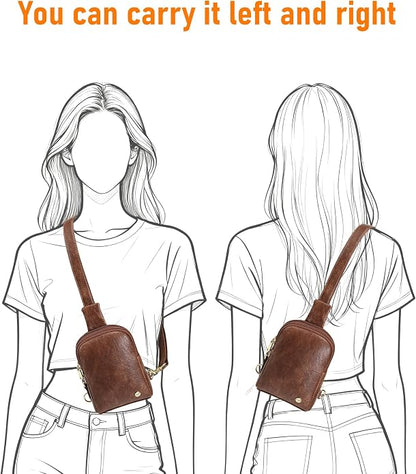 INICAT Small Sling Bag for Women Everyday & Travel Crossbody Bags Lightweight Cross Body Purses Vegan Leather