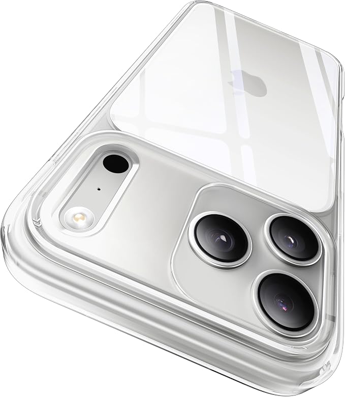 CASEKOO for iPhone 17 Pro Max Case Smooth Crystal Clear, Patented Anti-Yellow & Virgin TPU, 15FT Military-Grade Protection, Slim Transparent Women Men Funda para for iPhone 17 Pro Max Case 6.9", Clear