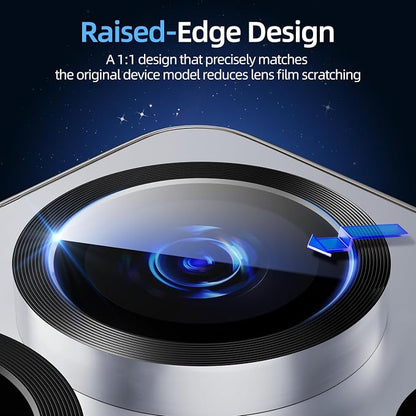 X-it Camera Lens Protector for Samsung S25 Ultra, 9H Tempered Glass, Independent Metal Aluminum Edge Original Protection Design, Suitable for Phone Case, Anti-scratch, Anti-reflective,Blue