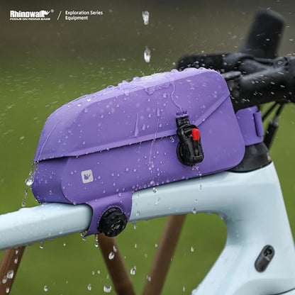 Rhinowalk Bike Frame Bag with Magnetic Flap Waterproof Bicycle Top Tube Bag Bikepacking Cycling Tools Storage Bag for MTB Road Bike