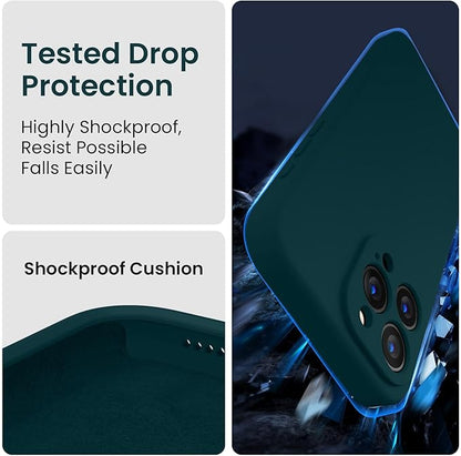 FireNova Designed for iPhone 16 Pro Case, Silicone Upgraded [Camera Protection] Phone Case, Soft Anti-Scratch Microfiber Lining Inside, 2024, Teal