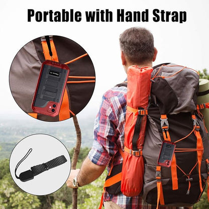 Beasyjoy for iPhone 11 Heavy Duty Waterproof Metal Case - Full Body Protective Shockproof Dustproof Military Grade Rugged Defender Outdoor Case (Red)