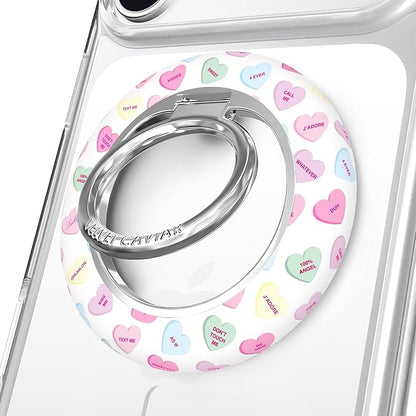 VELVET CAVIAR Compatible with MagSafe Phone Grip 2.0 | Cute Magnetic Ring Holder | Finger Loop Kickstand | Pop On Accessory for iPhone 17, 16, 15, 14, 13, 12 | Sweet Hearts