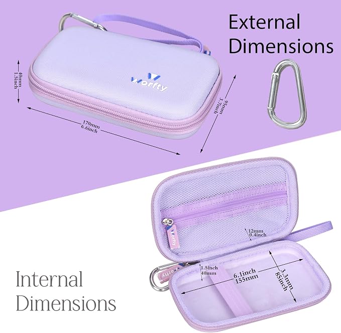 Hard Travel Case for SABANI LOVELEDI IAPOS Pxwaxpy OHOVIV FOCHEW Portable Charger Power Bank, Storage Holder for Fast Charging Battery Protective Case (Purple)