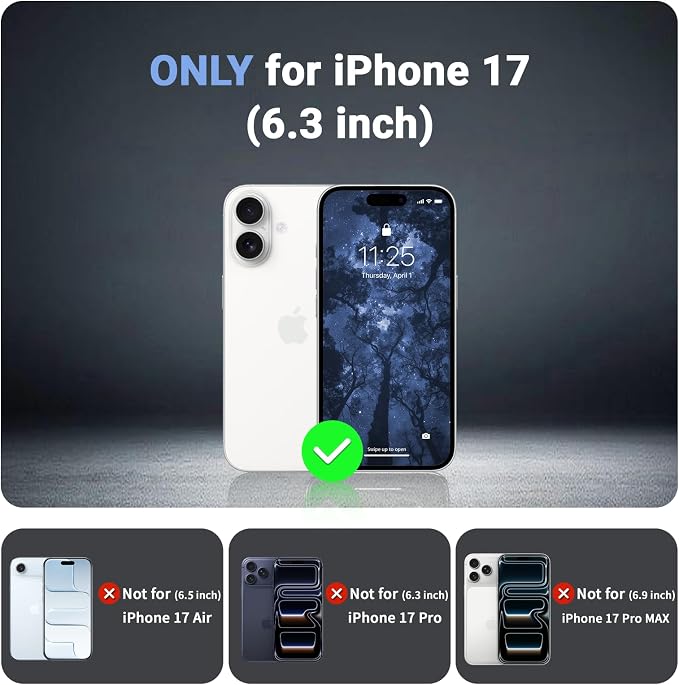 jaroco Magnetic for iPhone 17 Case, [Compatible with MagSafe][Military Grade Drop Protection][Heavy Duty Protection][Non-Slip][Shockproof] 2-Layer Durable Bumper Phone Case 6.3''-Blue Purple