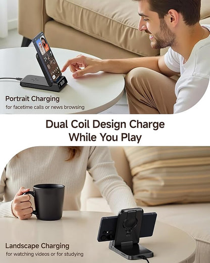 Charging Station for Samsung S26 Ultra, Wireless Charger for Galaxy S26/S25/S24/S23 Series, Galaxy Watch 8/8 Classic/Ultra/7/6/5, Galaxy Buds 3 Pro/3, SwanScout 703S (No Adapter)