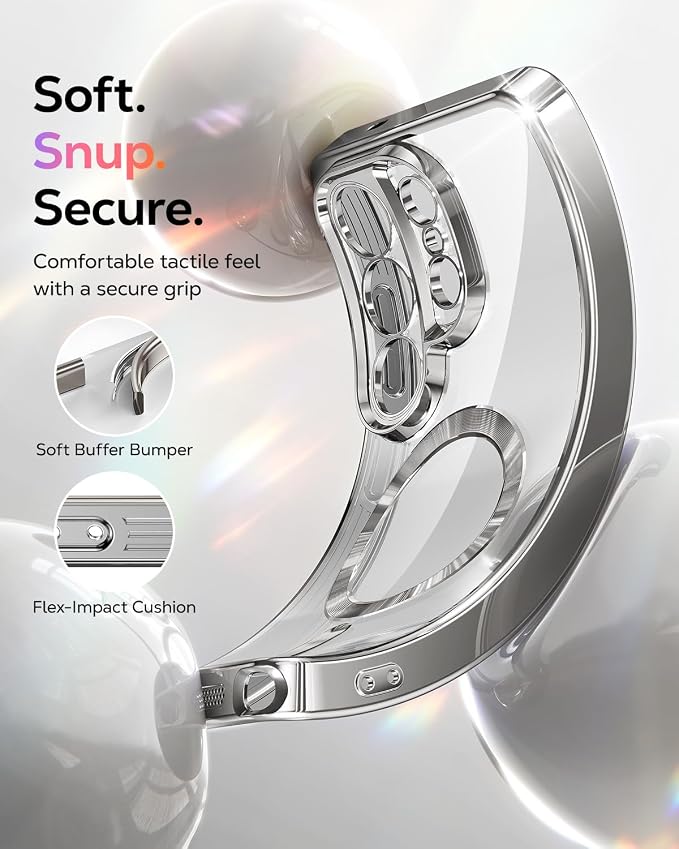 Meifigno Magnetic Case Designed for Samsung Galaxy S26 Ultra 6.9", [Compatible with MagSafe] [Removable Glitter Card & Wrist Strap], Surround Lens Protection Case for Galaxy S26 Ultra, Silver