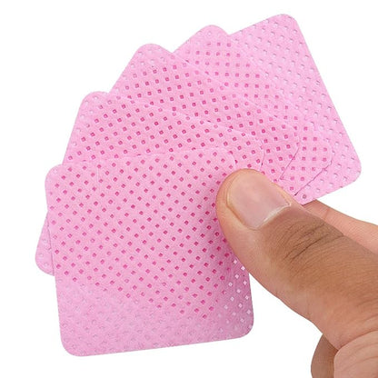 Lint Free Nail Wipes, 1200Pcs Pink Eyelash Extension Glue Cleaning Wipes, Absorbent Soft Non-Woven Fabric Gel Nail Polish Remover Pads, No Lint Nail Cotton Pads for Eyelash Extensions Nails Lash Glue