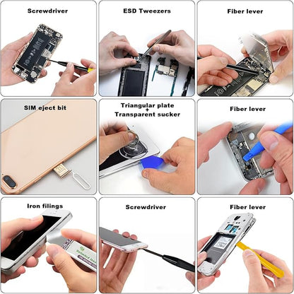 22 Piece Professional Electronics Opening Pry Screwdriver Set Multiple Functions Tool Repair Kit, for Cellphone iPhone Laptops Tablets Pry Open Replace Screen Battery and More