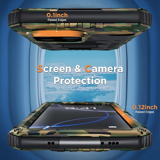 Beasyjoy for iPhone 16 Pro Case Waterproof, Metal Heavy Duty Full Body Protective Case with Built-in Screen Protector, Military Grade Shockproof Dustproof Defender Cover for iPhone 16 Pro 6.3", Camo