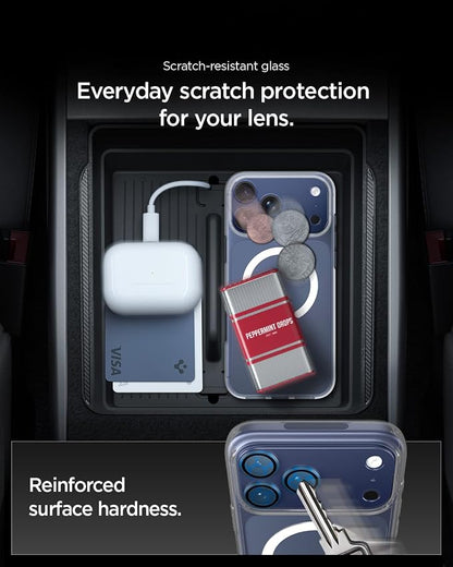 Spigen Camera Lens Screen Protector [GlasTR EZ Fit Optik Pro XL] Designed for iPhone 17 Pro [Case Friendly] - Deep Blue [1 Pack]