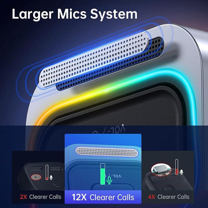 Syncwire Bluetooth 5.4 Receiver 3.5mm Aux Car Adapter Bluetooth Receiver Car Kit with Coiled Cable [Large Mic Noise Cancellation] [Hands-Free Calling] [HiFi Deep Bass] [Colorful Light Switch]
