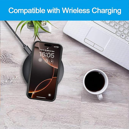 Battery Case for iPhone 16 Pro, 10000mAh Battery Pack Rechargeable Charger Case Support Carplay with Wireless Charging Compatible for iPhone 16 Pro (6.3 inch) External Battery Charging Cover(Black)
