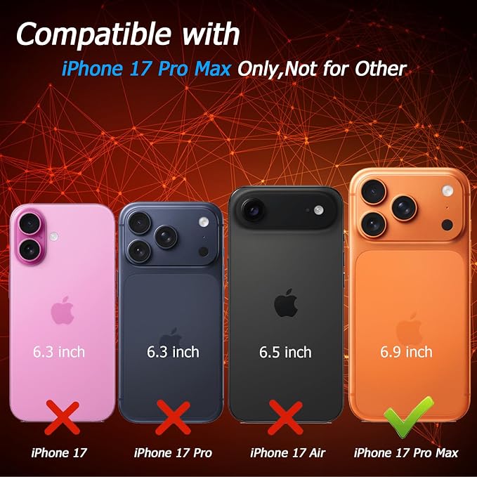 Battery Case for iPhone 17 Pro Max, [12000mAh] Slim Rechargeable Smart Extended Charging Case Compatible with iPhone 17 Pro Max (6.9 inch) Backup Power Battery Pack Charger Cover-Black
