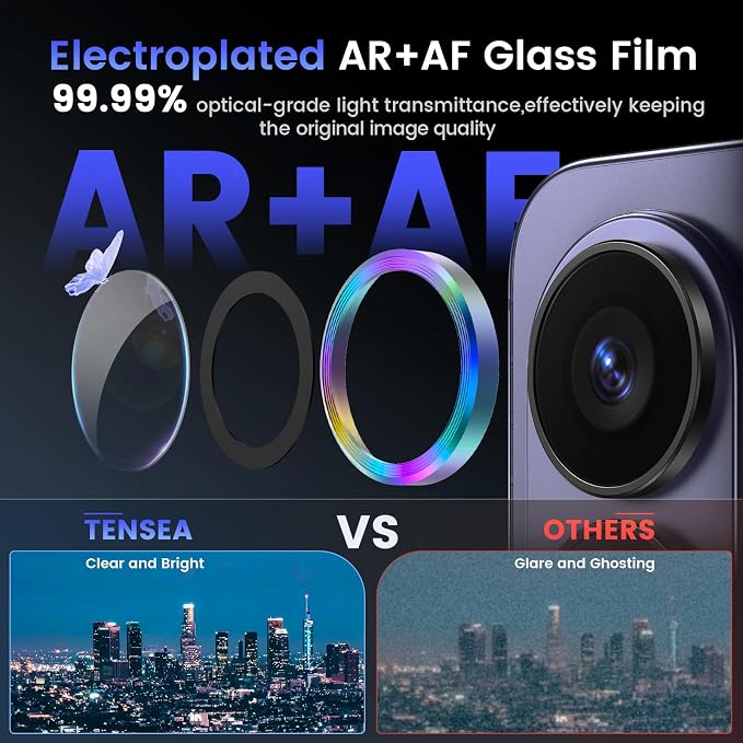 Tensea (3+2PCS Compatible with Samsung Galaxy S26 Ultra Camera Lens Protector, 9H Tempered Glass Camera Cover Screen Protector Metal Individual Ring [Installation Tray][Case Friendly]