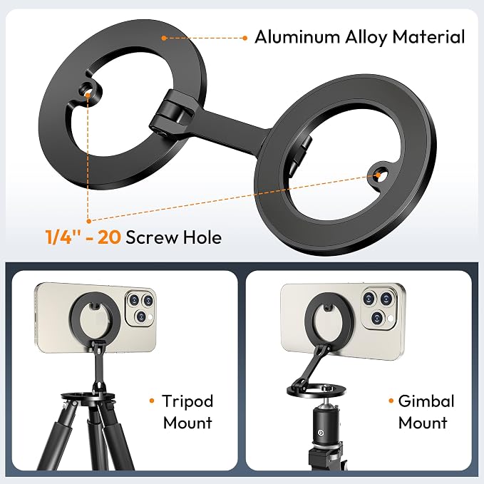 Itramax Magnetic Golf Cart Phone Holder for iPhone 17 Air,Alloy Golf Cart Phone Mount,Dual Sided Magnetic Ring Stand for iPhone 16 Pro Max Plus 15 14 13 12 Mini,Mag/Safe Case,EZGO,Club Car,Yamaha,Icon