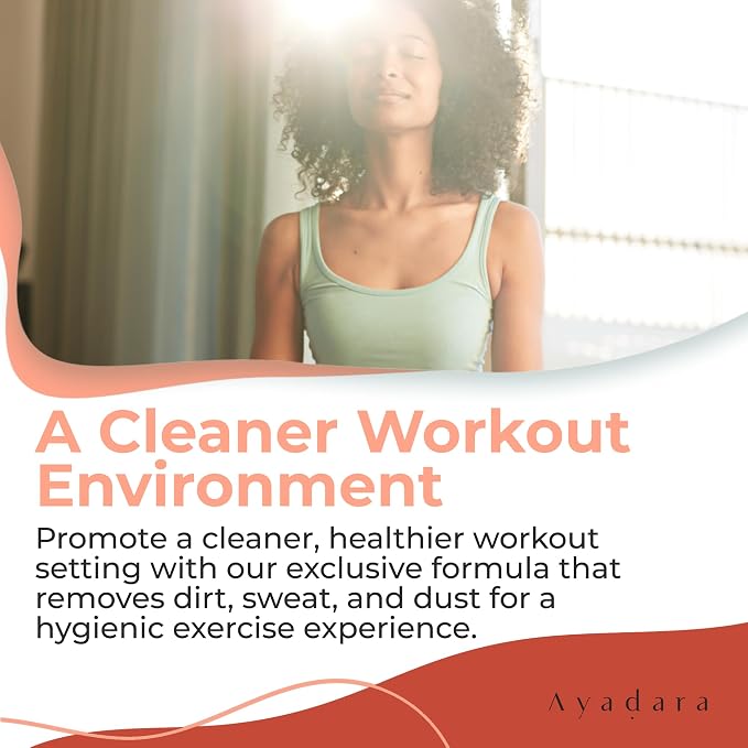 Yoga Mat Cleaner Spray, Cleaning Spray for Yoga Accessories, All Purpose Mat Spray for Gym Equipment, Workout Mat Spray With Tea Tree Oil, Yoga Mat Spray Cleaner, 1000 Sprays per Bottle 2-Pack
