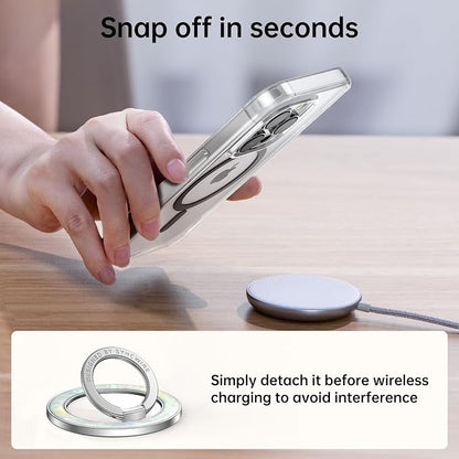 Syncwire Magnetic Phone Grip for MagSafe, Sparkle Ring Holder, Rotatable Kickstand Bling Ring Stand Removable MagSafe Accessories for iPhone 17 Pro Max 16 15 14 13, Android, Samsung etc.