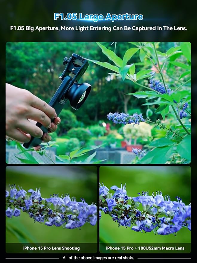 APEXEL 100Ultra Macro Lens with CPL Starlight - Enhanced Version Smartphone Lens for iPhone, Samsung, Pixel | Pro Macro Photography of Flowers, Iinsects, Jewelry, Food Details and Other Small Objects