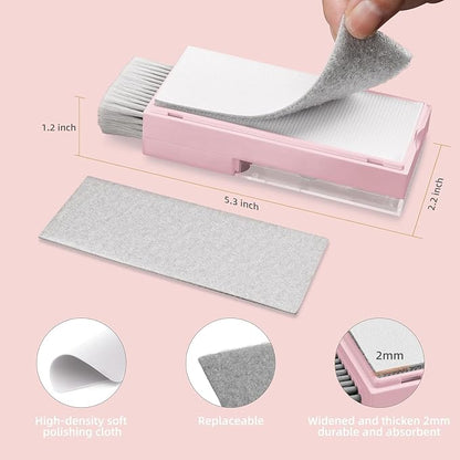 Keyboard Cleaning Kit, All in 1 Laptop Cleaning Kit for MacBook iPhone iPad Camera Lens Airpods Computer, Compact Keyboard Cleaner with Spray and Brush, Multitool for Electronic Screen