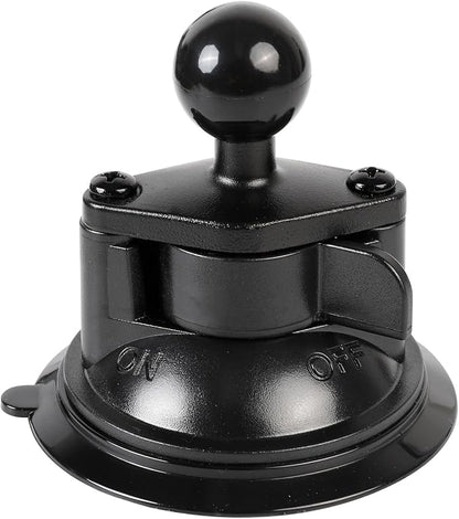 Suction Cup Mount Base with 1" Ball for RAM Mounts, Compatible with RAM B Size Double Socket Arm and 1 inch Ball Phone Holder