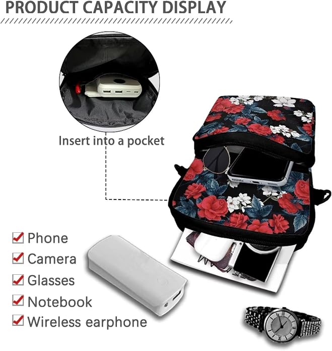 Men's Crossbody Bag, Small Cell Phone Wallet, Women's Shoulder Handbag, Travel Gym Bag