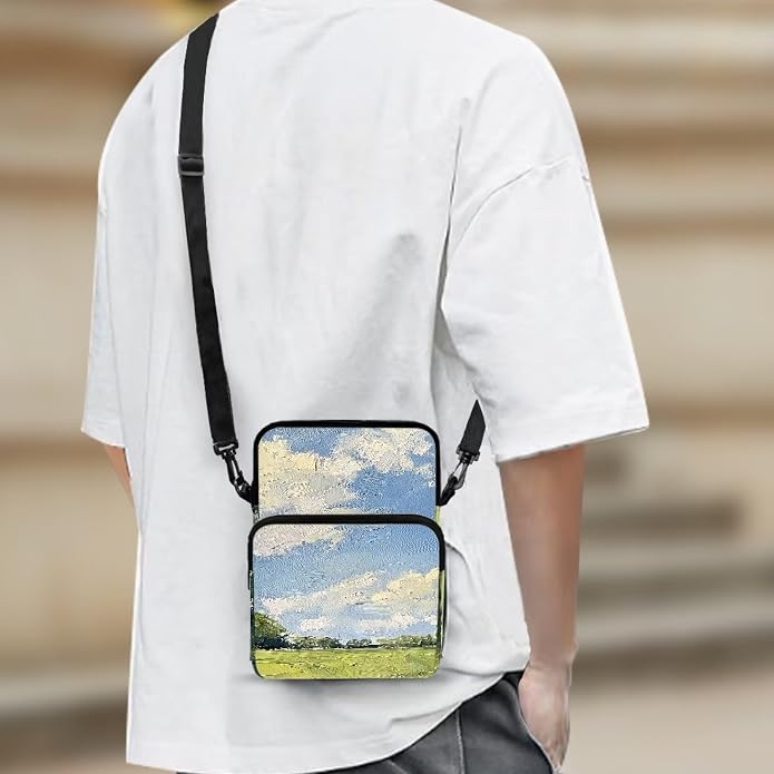 Men's Crossbody Bag, Small Cell Phone Wallet, Women's Shoulder Handbag, Travel Gym Bag
