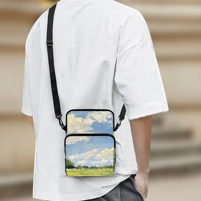 Men's Crossbody Bag, Small Cell Phone Wallet, Women's Shoulder Handbag, Travel Gym Bag