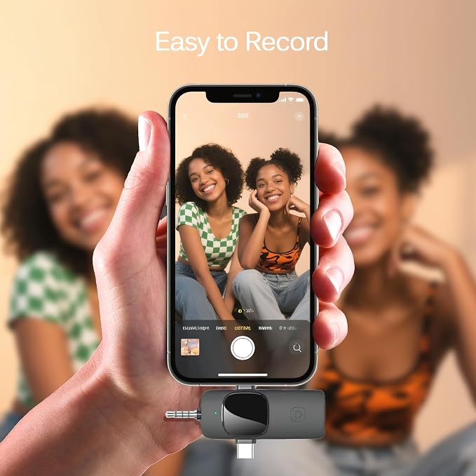 Labstandard Wireless Lavalier Lapel Microphone for iPhone, iPad, mini Video Recording Mic for Interview Video Podcast Vlog YouTube & Livestream, Noise Reduction, Plug & Play (3-in-1 Port)