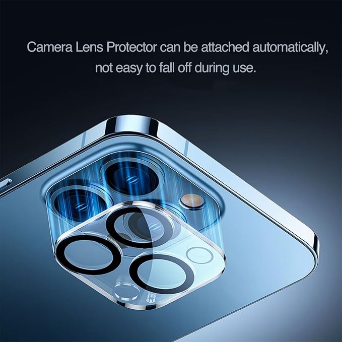 Deara ArmorPro 9H+ Tempered Glass Camera Lens Protector for iPhone 12 Pro Max [6.7 Inch] Case Friendly [Does not Affect Night Shots] 3D Full Coverage (Longest Durable) 2 Pack