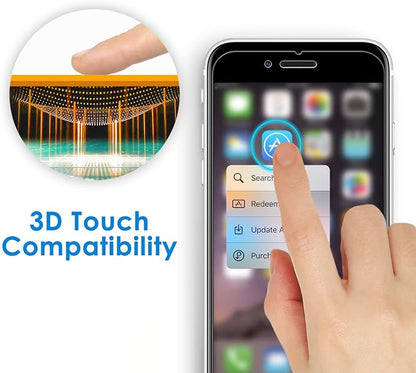 JETech Screen Protector for iPhone 8/7, 2-Pack | HD Clear, Tempered Glass Film, Anti-Scratch Glass