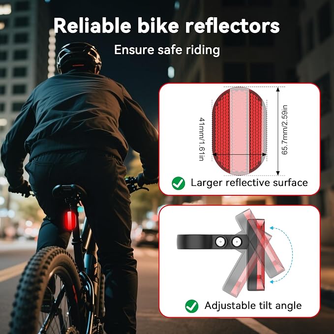 Upgraded Bike Mount for Samsung Smart Tag 2 & Moto Tag & for AirTag Holder Hidden - Waterproof Anti-Theft Bike Reflectors GPS Tracker Case with Screws & Tools, for Mountain Bikes/Scooter/E-Bicycle