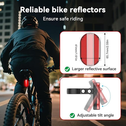 Upgraded Bike Mount for Samsung Smart Tag 2 & Moto Tag & for AirTag Holder Hidden - Waterproof Anti-Theft Bike Reflectors GPS Tracker Case with Screws & Tools, for Mountain Bikes/Scooter/E-Bicycle