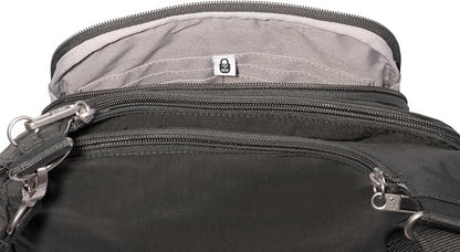 Baggallini Securtex Anti-theft Crossover Crossbody Bag 11”w X 8.5”h, Rfid, Built-in Wallet, Locking Zippers