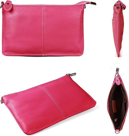 befen Genuine Leather Wristlet Clutch Wallet Purses Small Crossbody Bags for Women with RFID Blocking Card Slots
