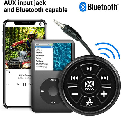 NVX XUBT4 Universal Marine Grade Bluetooth 4.0 Audio Receiver & Controller for Boats/Cars/ATV