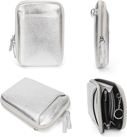 befen Genuine Leather Crossbody Cell Phone Purse for Women, Small Zip Around RFID Blocking Crossbody Wallet Bags