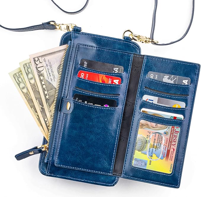 Claasico Crossbody Phone Purse for Women – RFID Phone Case Wallet w/Magnetic Closure & Separate Zipper Pocket Crossbody Bag