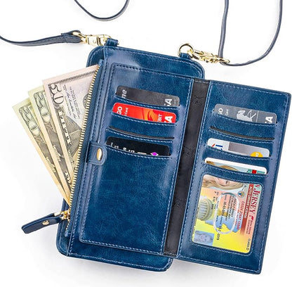Claasico Crossbody Phone Purse for Women – RFID Phone Case Wallet w/Magnetic Closure & Separate Zipper Pocket Crossbody Bag