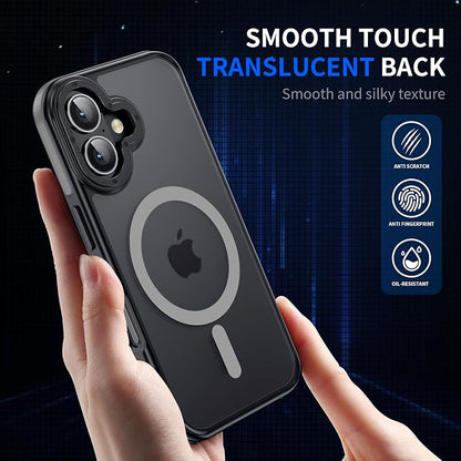 Strong Magnetic Case for iPhone 16 [10Ft Military-Grade Protection] Compatible with fit MagSafe Shockproof Slim Thin Cover 6.1 inch 16 Phone case, Grey Bumper
