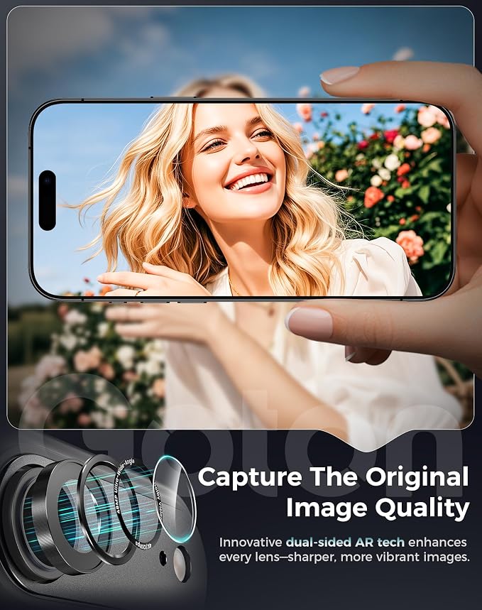 Goton Compatible for iPhone Air Camera Lens Protector 2025, 1-Pack Aluminum Alloy Metal Cover with HD Tempered Glass for iPhone 17 Air, Pro Camera Style, Shatter-Resistant, Scratch-Proof
