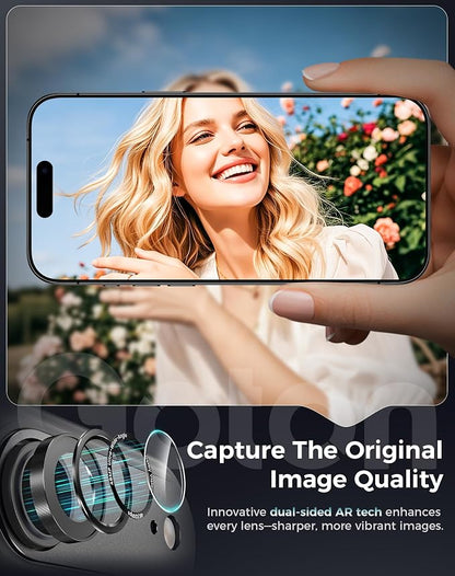 Goton Compatible for iPhone Air Camera Lens Protector 2025, 1-Pack Aluminum Alloy Metal Cover with HD Tempered Glass for iPhone 17 Air, Pro Camera Style, Shatter-Resistant, Scratch-Proof